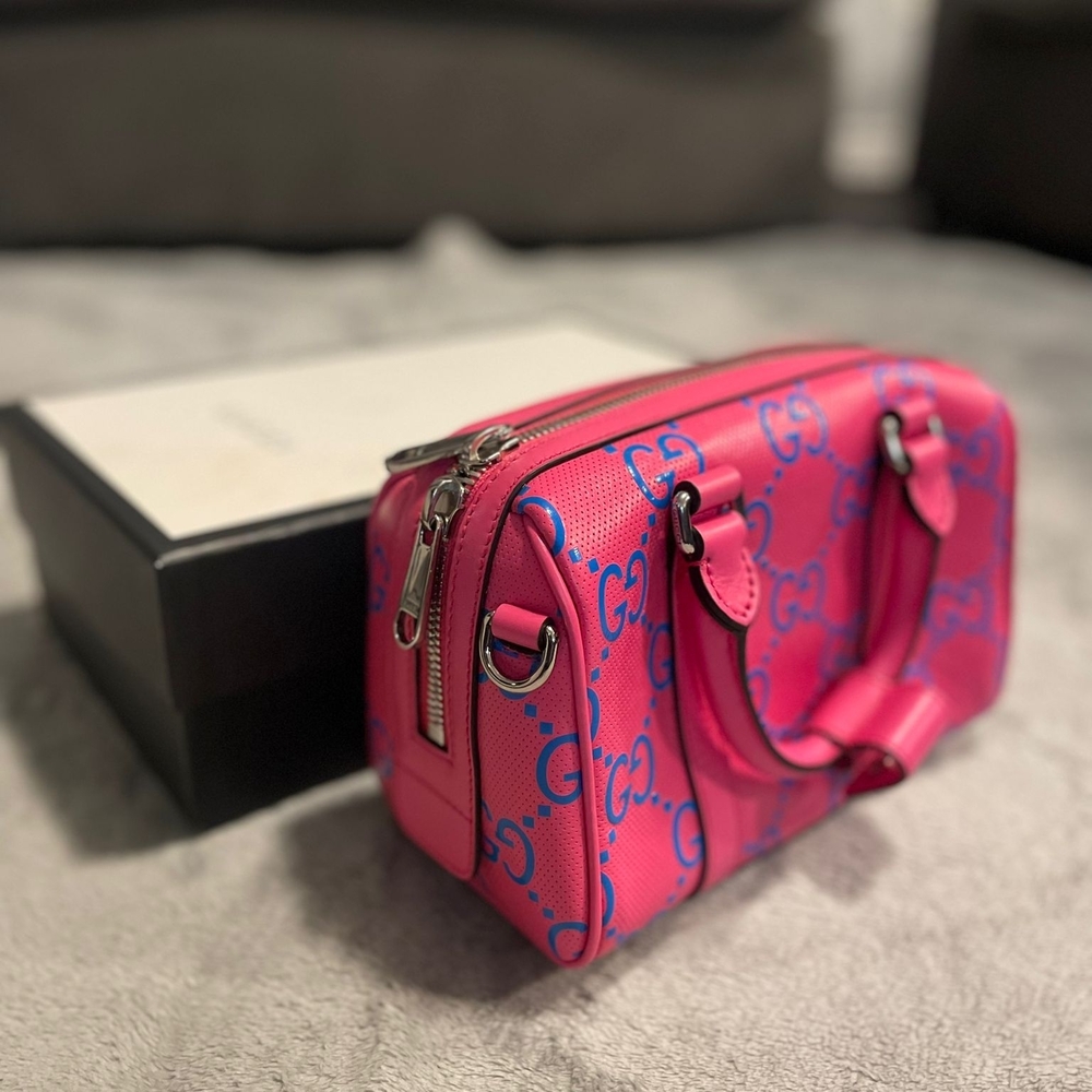 Gucci Pink Mini Duffle with Blue Accents - Picture 3 of 8